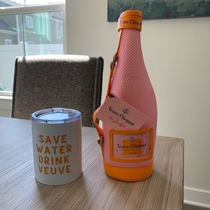 Veuve thermal tumbler & original Veuve Clicquot ice jacket. Both new condition.